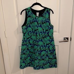 JCrew a-line jacquard dress, sleeveless with opening in the back
